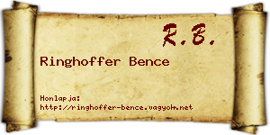 Ringhoffer Bence névjegykártya