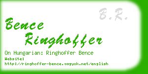 bence ringhoffer business card
